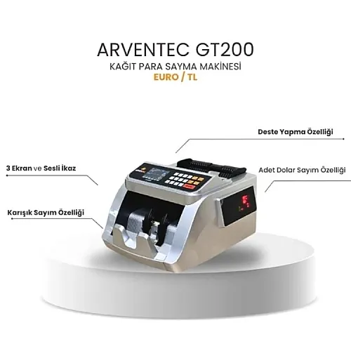 Arventec GT200 TL / Euro Para Sayma Makinesi - 2