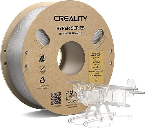 Creality Hyper PETG Transparent, 3D yazıcılarda kullanılan şeffaf (transparan) - 1