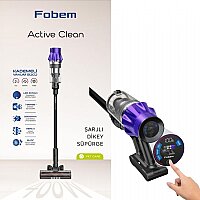 Fobem Active Clean Şarjlı Dikey Süpürge 400W Kablosuz El Süpürgesi - FOBEM