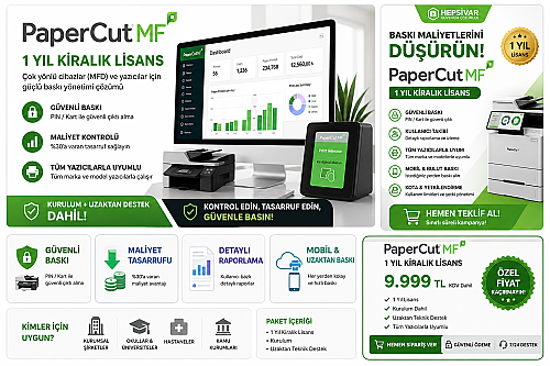 PaperCut MF Çok yönlü cihazlar(MFD) ve yazıcılar için güçlü baskı yönetimi. - 1